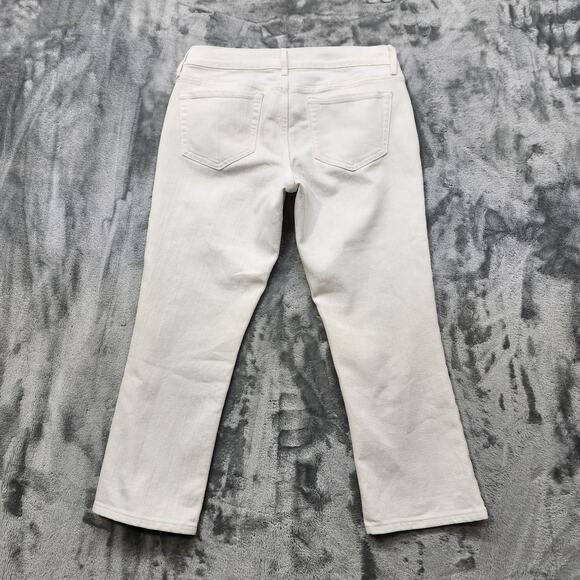 Old Navy Jeans Womens 10 White Rockstar Low Rise Capri Stretch Denim Casual - Picture 3 of 12
